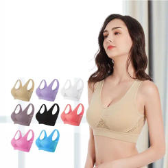 Plus Size S-4XL Women Seamless Bra Underwear Lady Sexy Push Up Gathers Sports Brassiere Paded Vest Top Bra