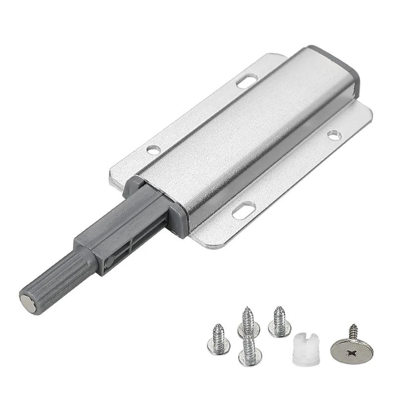 Description Picture 3 of itemHeavy Duty Metal Push To Open Catch Cabinet Door Kitchen Wardrobe Hardware Aluminum Alloy Magnet Catch System Damper Buffer