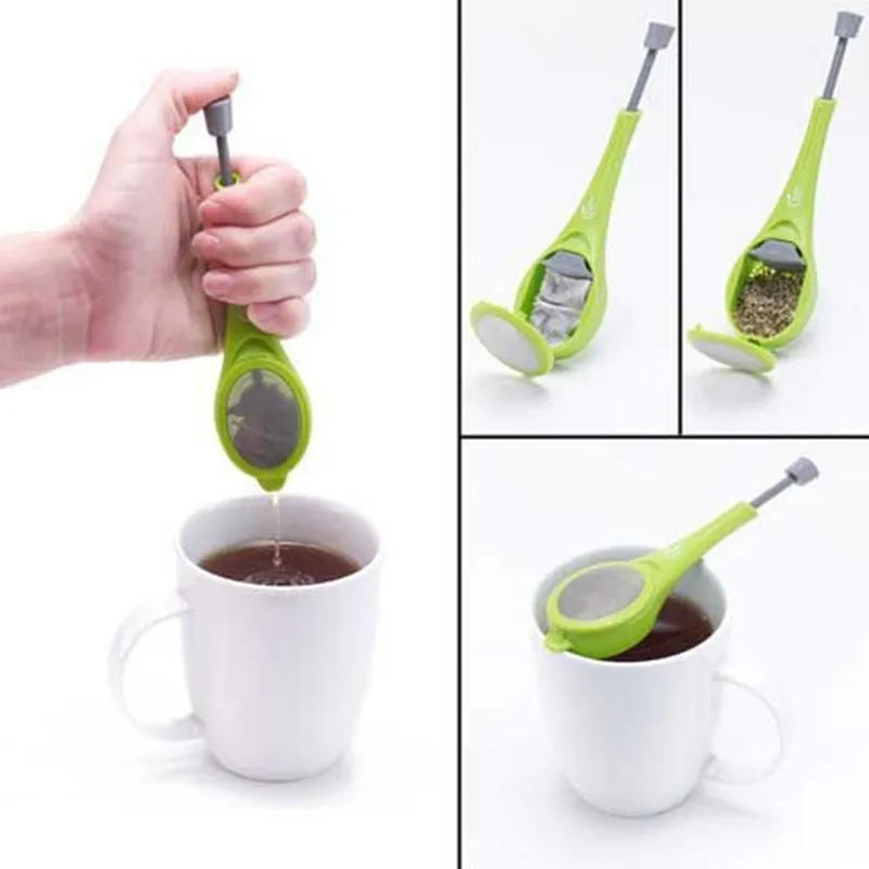 Description Picture 2 of itemTea Infuser Built-in plunger Healthy Intense Flavor Reusable Tea bag Plastic Tea&Coffee Strainer Measure Swirl Steep Stir&Press
