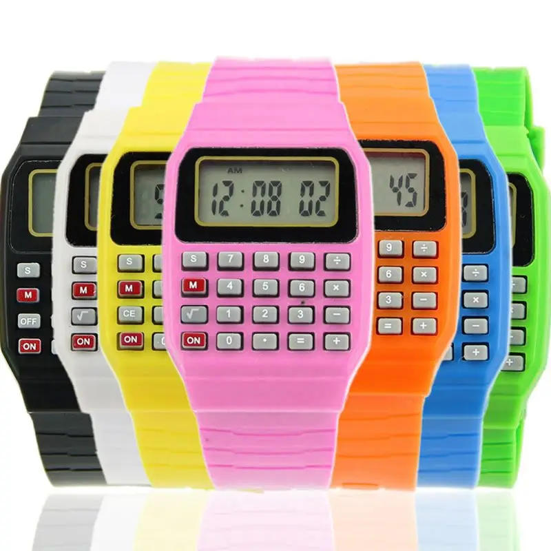 Description Picture 2 of itemChildren Electronic Calculator Silicone Date Multi-Purpose Keypad Wrist Watch