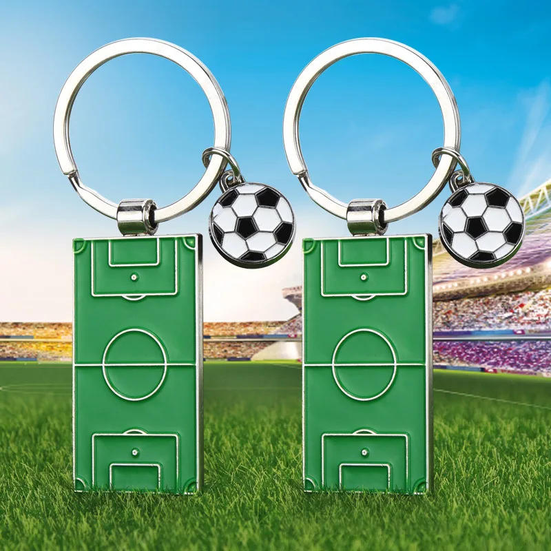 Description Picture 4 of itemMen Football Field Soccer Key Chain Holder Playground Sports Souvenir Keyring Ornament Keychains Jewelry Football Fans Club Gift
