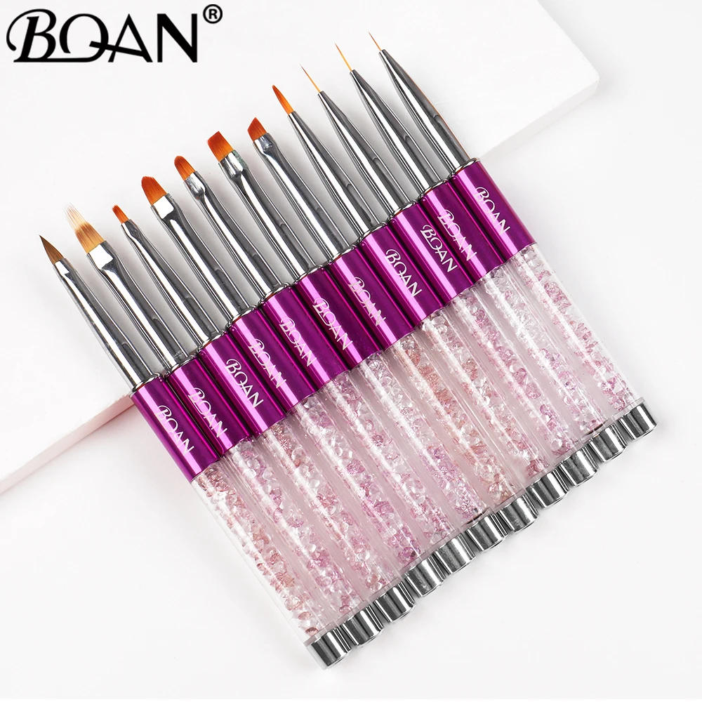 Description Picture 4 of item10Style Purple Nail Brush Set  Nail Art Line Painting Brushes Crystal Acrylic Thin Liner Drawing Pen Manicure Tools UV Gel