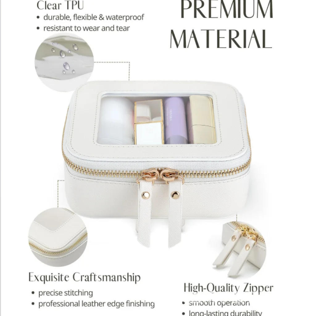 Description Picture 4 of itemTransparent Mini Makeup for Cute Clear Pouch Waterproof Travel Grooming and Makeup Bag Portable and Compact Makeup Storage Box