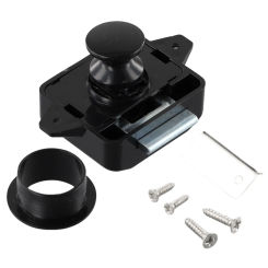 Push Button Catch Lock Cupboard Door Motorhome Cabinet Camper Caravan Latch Knob Black Door Hardware Door Locks