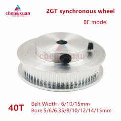 2GT/GT2 Timing Pulley 40 Teeth Bore 5/6/6.35/8/10/12/14/15mm Tooth pitch 2mm Synchronous Wheels Belt Width 6mm/10mm/15mm 2GT40T