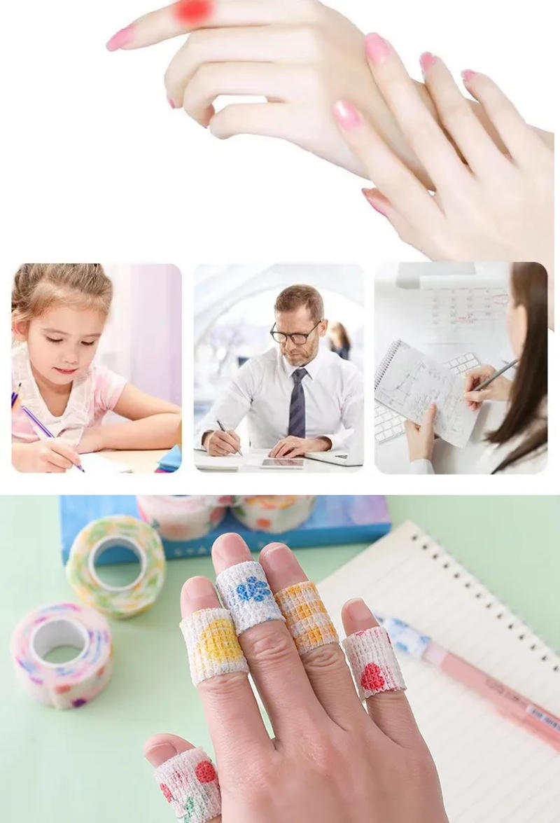 Description Picture 4 of item5pcs/lot Flex Nail Finger Protection Bandage Star Heart Roll Tape Wrap Breathable Protective Self-adhesive Bandage Manicure Tool