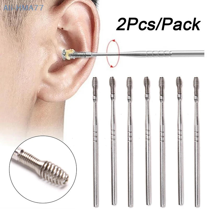 Description Picture 2 of item6Pcs/2pcs ear cleaner Ear Wax Pickers Stainless Steel Earpick Wax Remover piercing kit earwax Curette Spoon Care Ear Clean Tools