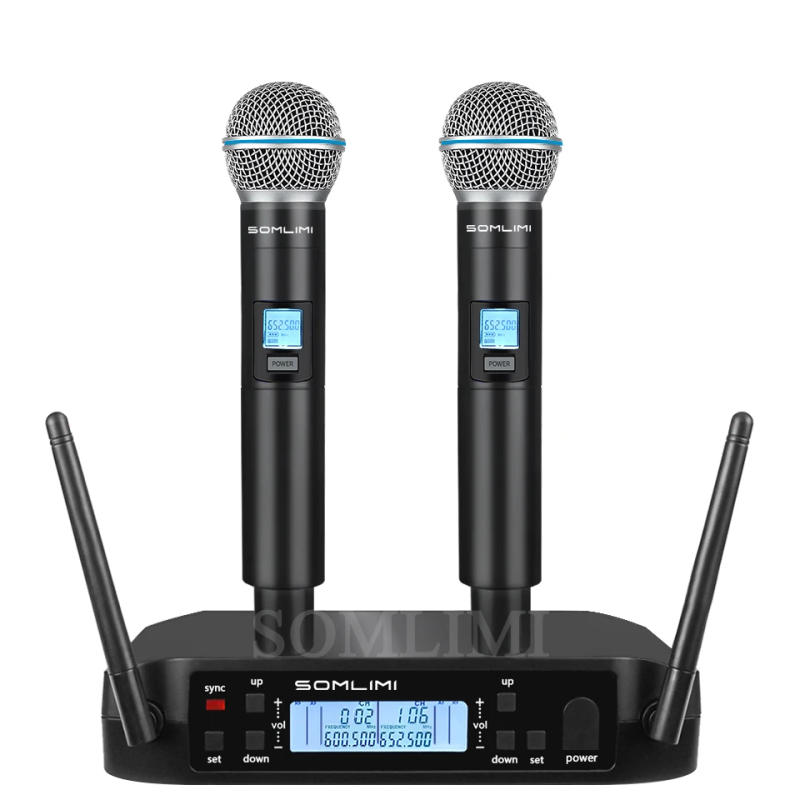 Description Picture 2 of itemSOMLIMI GLD58 Microphone Wireless Professional UHF System Handheld Mic For Stage Speech Wedding Show Band Home Party Church
