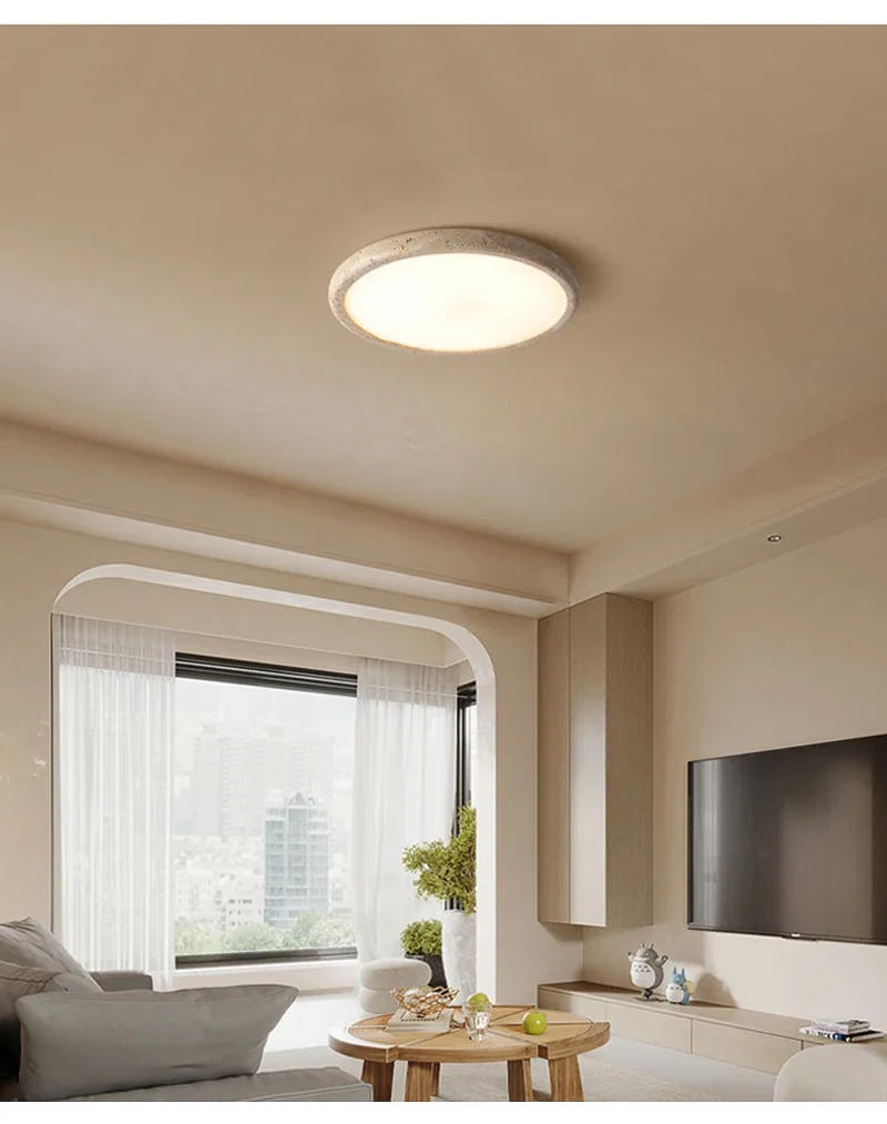 Description Picture 3 of itemNordic Modern Cream Style Warm Bedhead Ceiling Light Fixtures Yellow Travertine Corridor Living Room Restaurant 15W Led Lamps