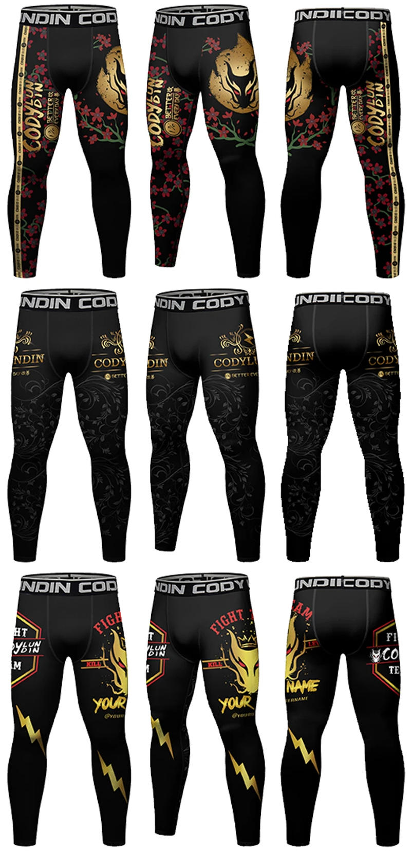 Description Picture 6 of itemWholesale Cheaper High Quality Sublimation Workout Running High Elasticity Sports Athletic Tight Yoga Fitness Pants Men Leggings