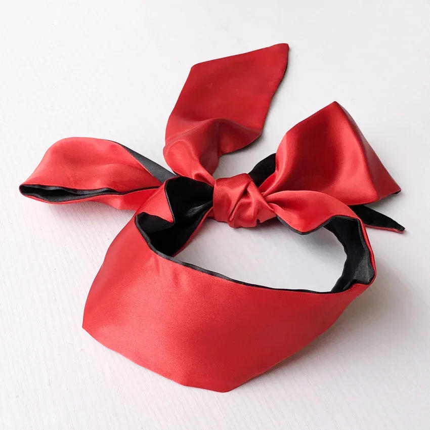 Description Picture 6 of item1PC Silk Eye Cover Savour Eye Patches Cute Blindfold Silk Ribbon Satin Silk Sleep Mask Sexy For Women Gift Surprise High Quality