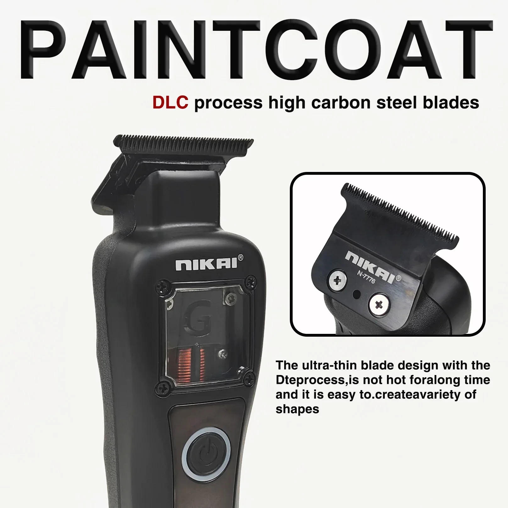 Description Picture 5 of item9500RPM Professional Hair Trimmer DLC Blade High Speed Vector Motor Hair Clipper Base Charger for Men Barber N-7776