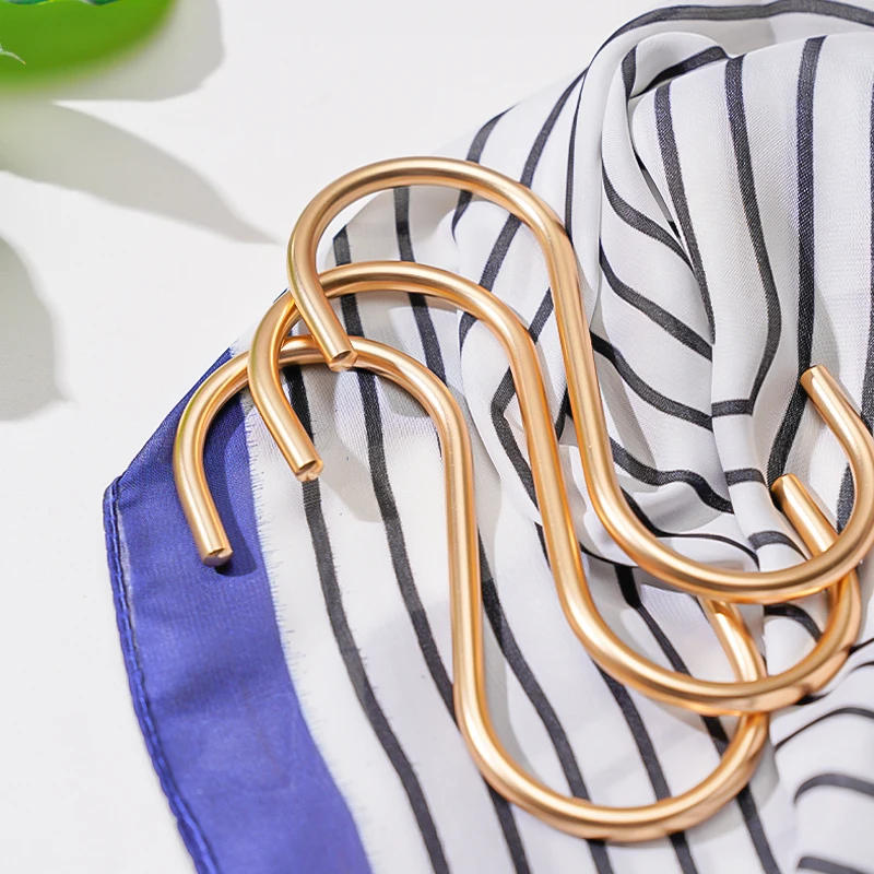 Description Picture 4 of itemS-Shape Hook 5pcs Hanging Scarf Rack Clothes Bag Hanger Closet Organizer S Shaped Drying Hooks Multifunction Storage Hangers