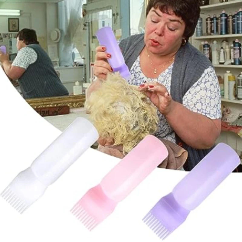 Description Picture 4 of item180ML Hair Dye Applicator Brush Bottles Portable Dyeing Shampoo Bottle Oil Comb Hair Dye Bottle Applicator Hair Coloring Tool