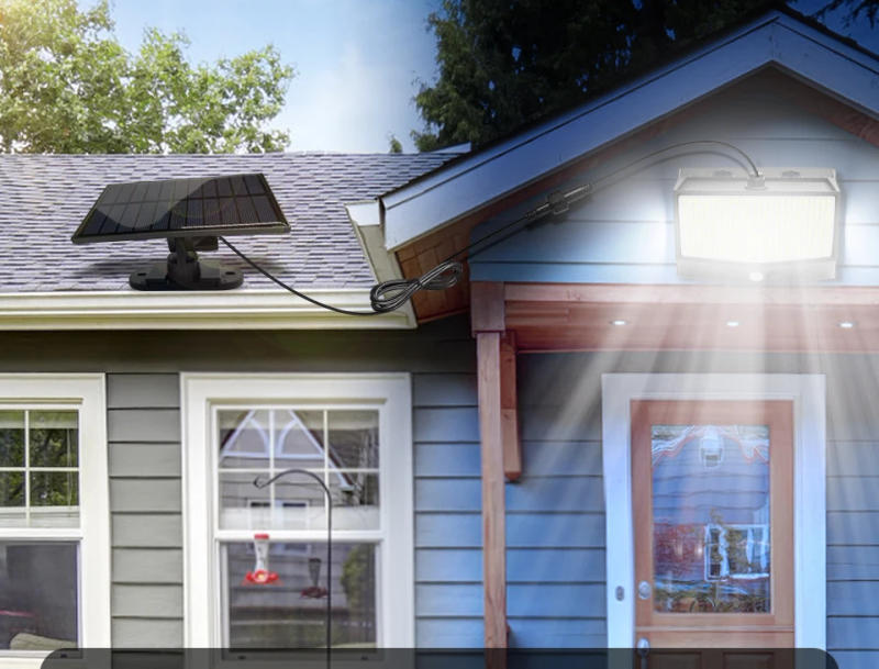 Description Picture 6 of item468 LED Solar Lights Outdoor Waterproof Motion Sensor Solar Lamp 3 Side Illumination Wall Garage Garden Light Foco Led Spotlight