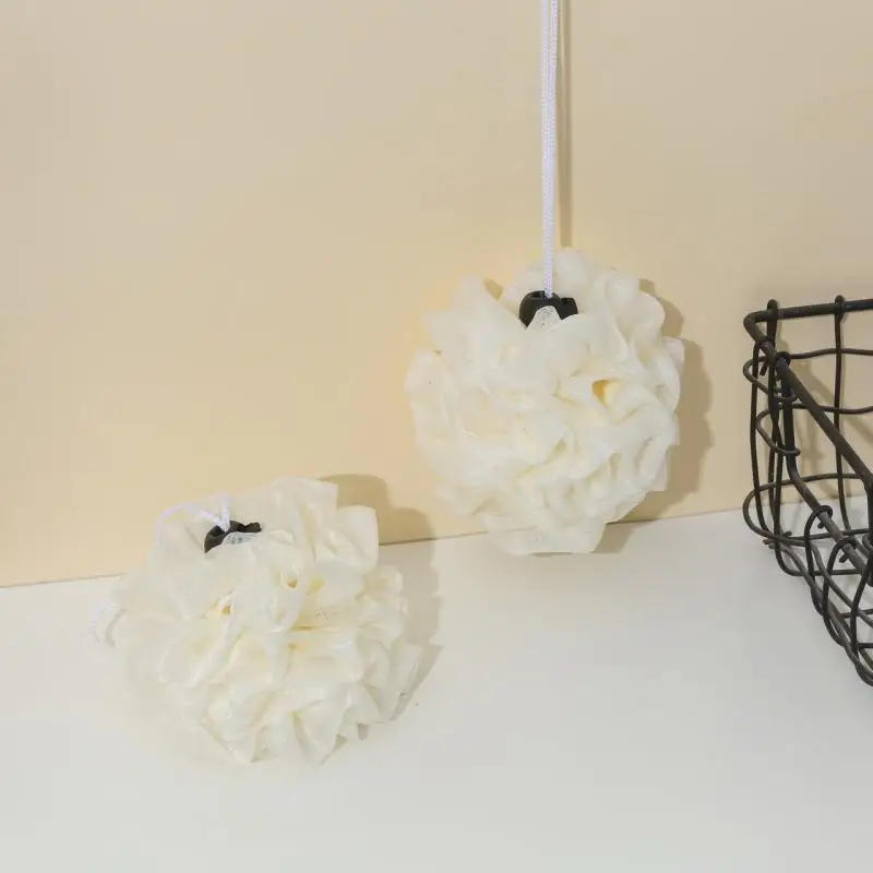 Description Picture 5 of item2-In-1 Bath Ball Towel Loofah With Drawstring Closure For Soap Soft Exfoliating Mesh Shower Sponge Skin Care Bathing Tool