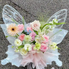 10 sets Butterfly wrapping paper waterproof creative DIY rose bouquet wrapping paper wedding party decoration