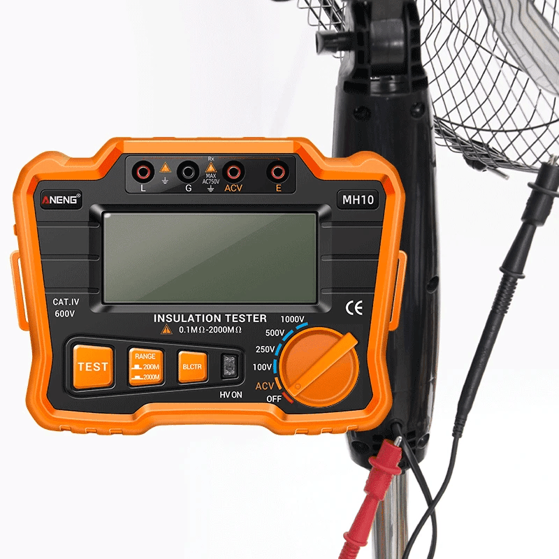 Description Picture 2 of itemANENG MH10 HD Digital Insulation Resistance Gauge Ohmer Testers 1000V Megometer Megohmmeter Ohm Test Auto Range Backlight Meters