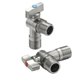 Stainless Steel Angle Valve Ball Core Large Flow Shower Diverter G1/2'' Toilet Stop Valve Water Heater Corner Faucet