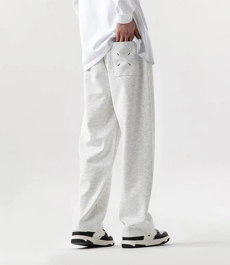 Description Picture 6 of itemTrending Men`s Casual Loose Streetwear Flare Sweat Pants Men Pants Outdoor Jogger Patchwork Overalls Sweatpants with Pockets