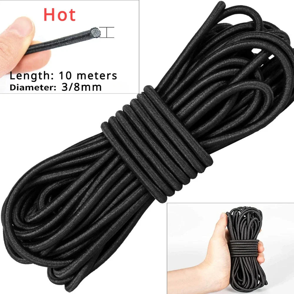 Description Picture 4 of item3/4/5/6/8MM Strong Elastic Cord Black High Quality Elastic Cord Rubber Belt Sewing Clothing Crafts DIY Sewing Accessories Bands