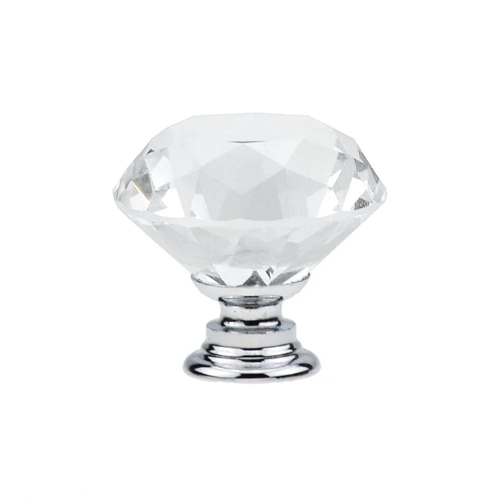 Description Picture 6 of item10Pcs/Set 30mm Diamond Shape Design Crystal Glass Knobs Cupboard Drawer Pull Kitchen Cabinet Door Wardrobe Handles Hardware