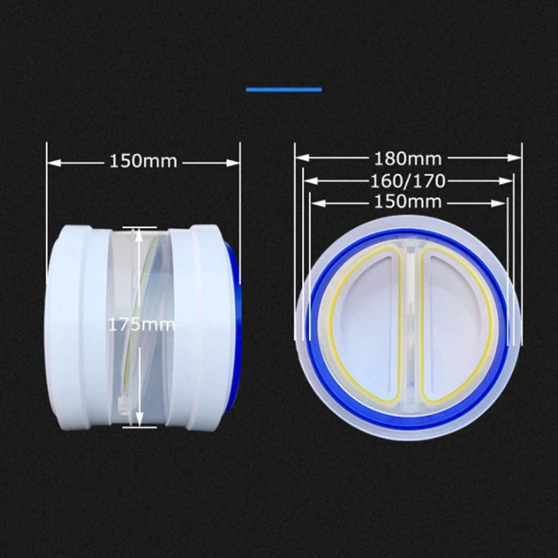 Description Picture 5 of itemKitchen Range Hoods Check Valve For 150/160/180Mm Pipe Double-Ended Anti Odor Check Control Air Outlet Fresh System