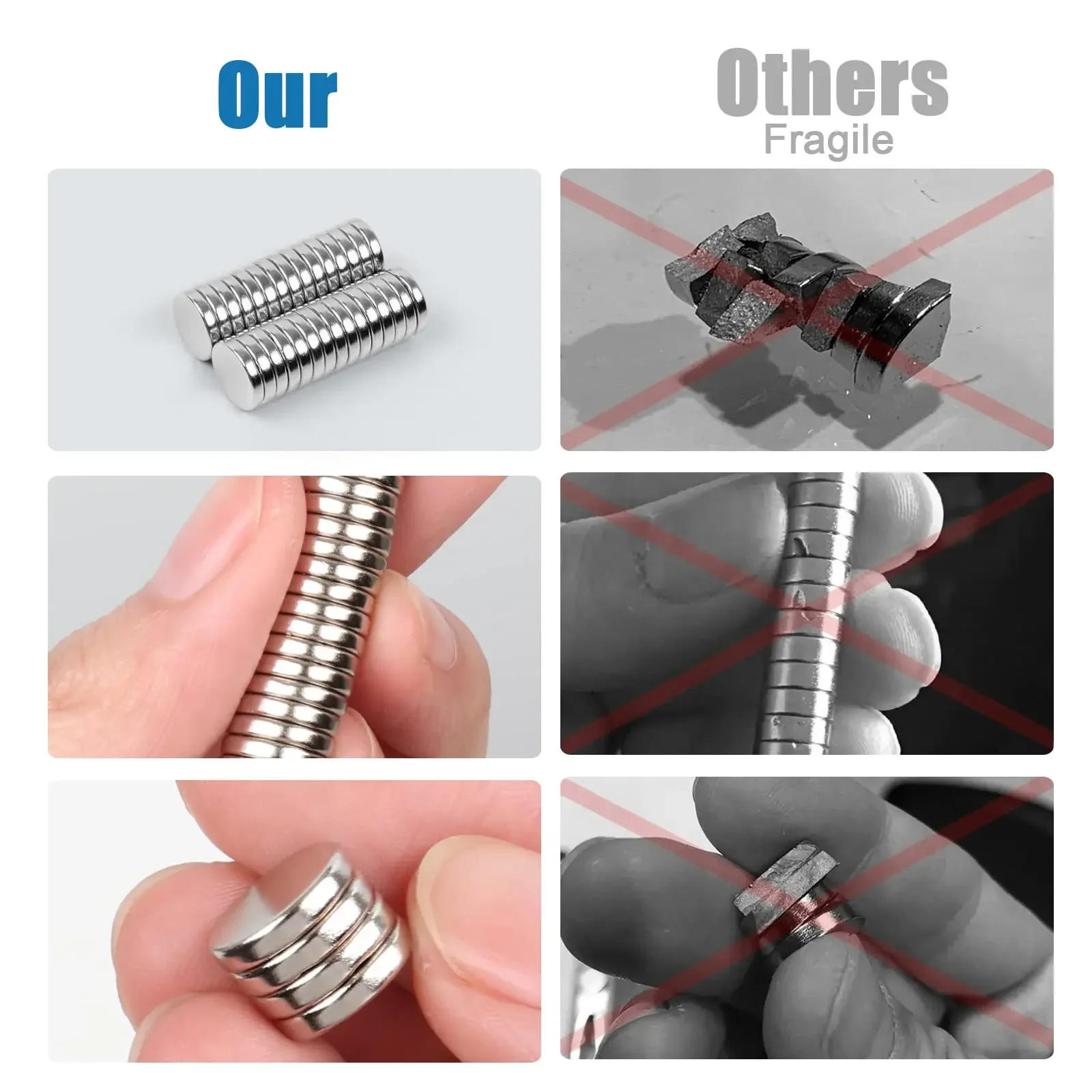 Description Picture 3 of itemSuper Strong Neodymium Disc Magnets Powerful Rare Earth Magnets for Fridge, DIY, Building, Scientific, Craft, and Office Magnets