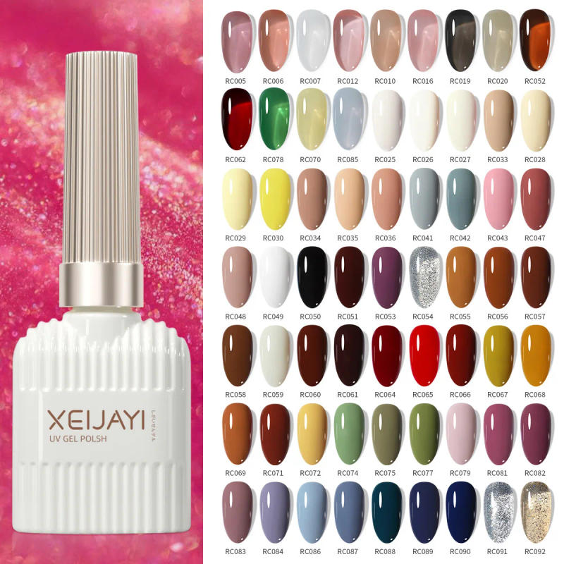 Description Picture 2 of itemXEIJAYI 102 Colors Gel Polish Nail Art Regular Hybrid Ink Nail Varnish Jelly Top Coat Rubber Base Gel Semi-permanent Varnish