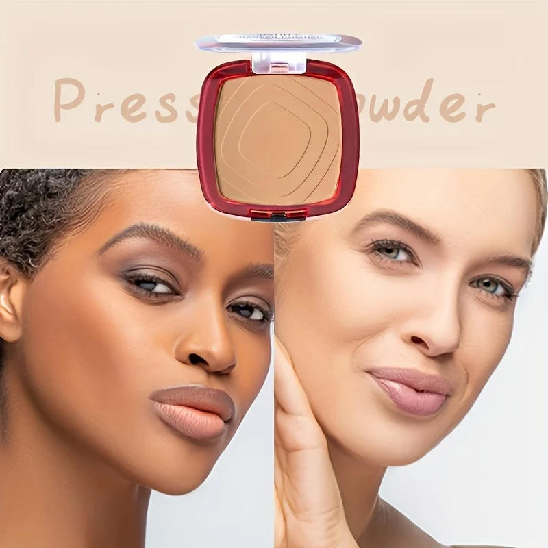 Description Picture 3 of itemMatte Full Coverage Pressed Powder Foundation With Puff Applicator, 24H Fresh Wear Matte Weightless Finishing Powder Makeup