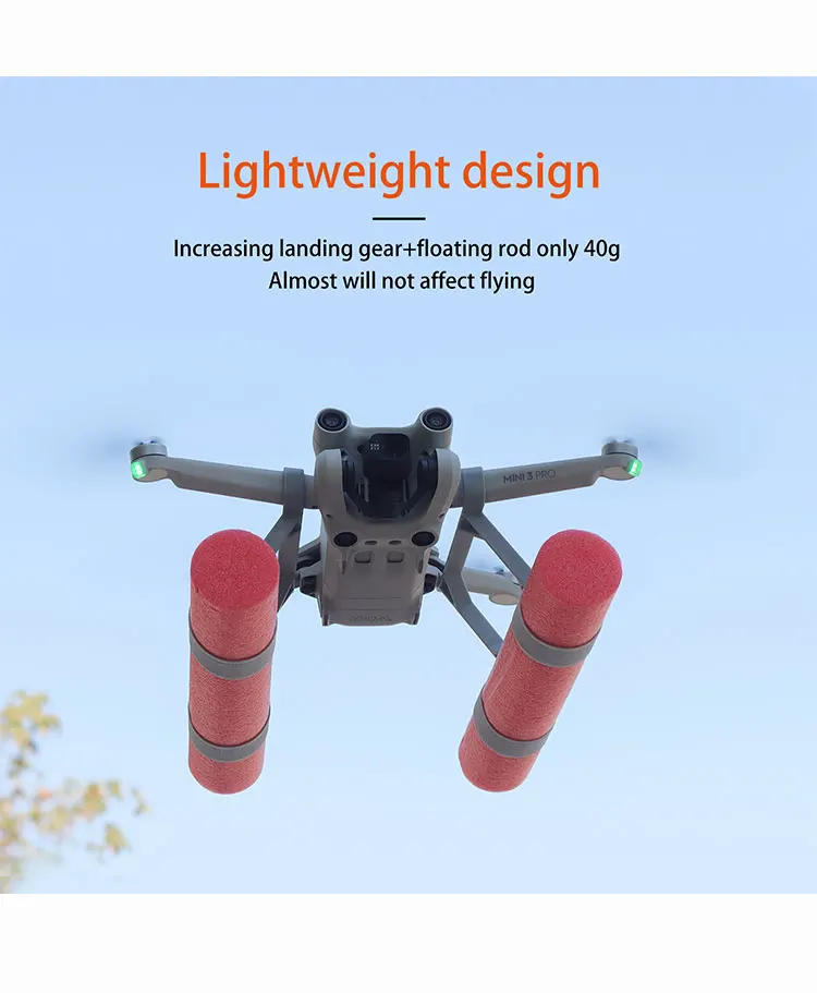 Description Picture 5 of itemWtohoby Floating Expansion Kit for DJI Mini 4 PRO /MINI 3/MINI 3 Pro Drone Landing Gear Skid Float Tripod Buoyancy Accessories