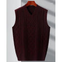 Autumn and Winter Men's Thickened Slim Fit Sleeveless Warm Sweater Vest