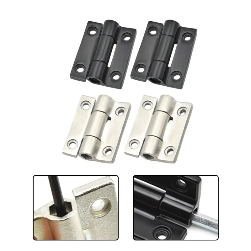 Description Picture 6 of item2PCS 45*35mm Free Stop Positioning Stop Flat Hinge Adjustable Torque Damping Hinge Shaft Black,Silver For Windows, Cabinets