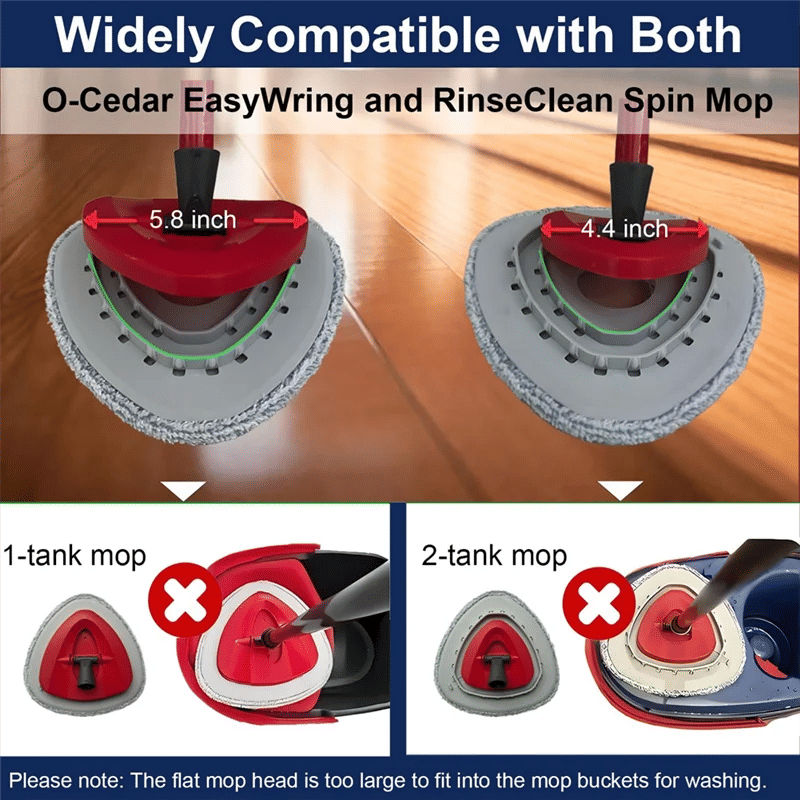 Description Picture 5 of itemB82B-Microfiber Mop Head Refill For O-Cedar Flat Mop Head Replacements For Ocedar For O-Cedar Easywring And Rinseclean Spin Mop