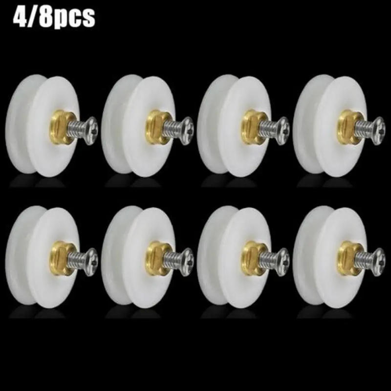 Description Picture 3 of item8pcs Shower Door Rollers For 3-6mm Thick Glass Doors Sliding Doors Bathroom Toliet Door Wheels Replacement Parts