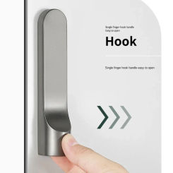 Modern Simple Thumb Handle Drawer Wardrobe Cabinet Door Knobs and Pulls Solid Space Zinc Alloy Gold/Gray Furniture Handle