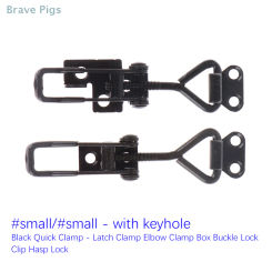 Toggle Latch Catch Toggle Clamp Adjustable Cabinet Boxes Lever Handle Lock Hasp For Home Sliding Door  Black Quick Clamp