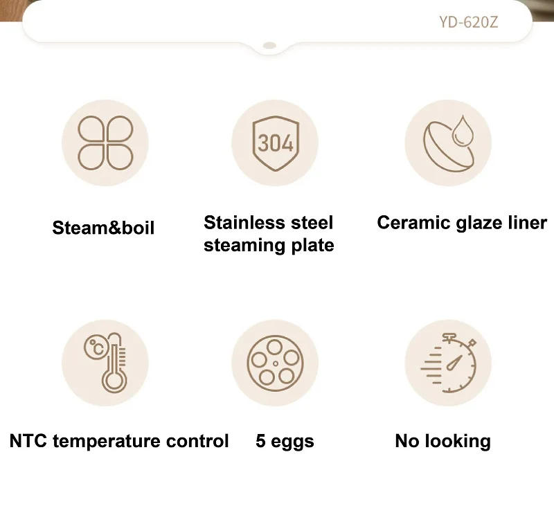 Description Picture 3 of item400W Egg Steamer Multi Function Rapid Electric Egg Cooker Corn Milk Steamed Egg Fast 5 Eggs Boiler Steamer Cooking Tools 220V