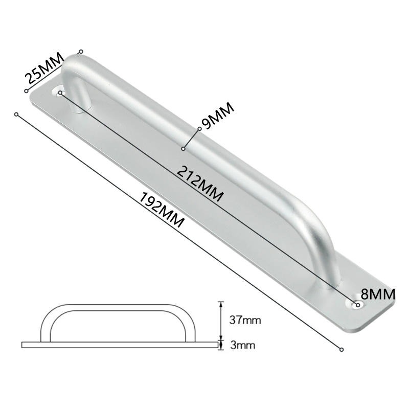 Description Picture 3 of itemNew Aluminum Alloy Sliding Door Handle Pull Push Door Handle With 2 Pc Screw Gate Window Pulls Knob For Gate Toilet Door