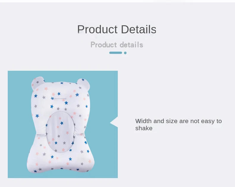 Description Picture 5 of itemPortable Baby Bathtub Pad Ajustable Bath Tub Shower Cushion Newborn Support Seat Mat Foldable Baby Bath Seat Floating Water Pad