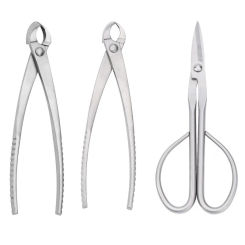 Anti-slip handle design bonsai tools concave edge knob cutter brunch cutter long handle scissors Alloy Steel Gardening Tool