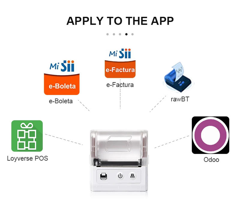 Description Picture 5 of item58MM Mini Portable Thermal Printer For Phone IOS Android Computer USB Bluetooth Thermal Printer Small Business Printer Impresora