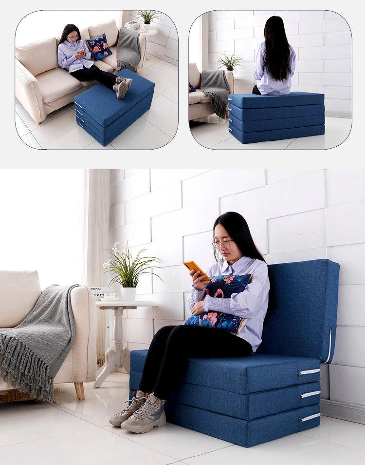 Description Picture 5 of itemSingle Memory Foam Folding Mattress Foldable Tatami Yoga Mat for Floor Sleeping School Office Lunch Break Portable Mattresses