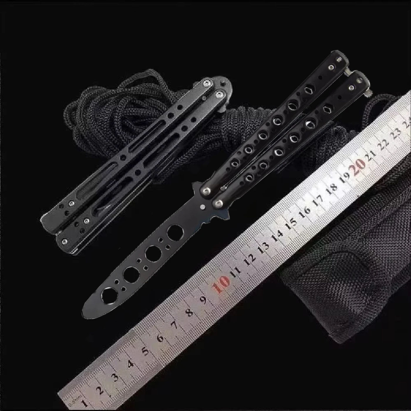 Description Picture 4 of itemButterfly Knives CSGO Novice Beginner Practice Dump Knife Maintenance Free Broken Stack Outdoor All Steel Uncut Blade