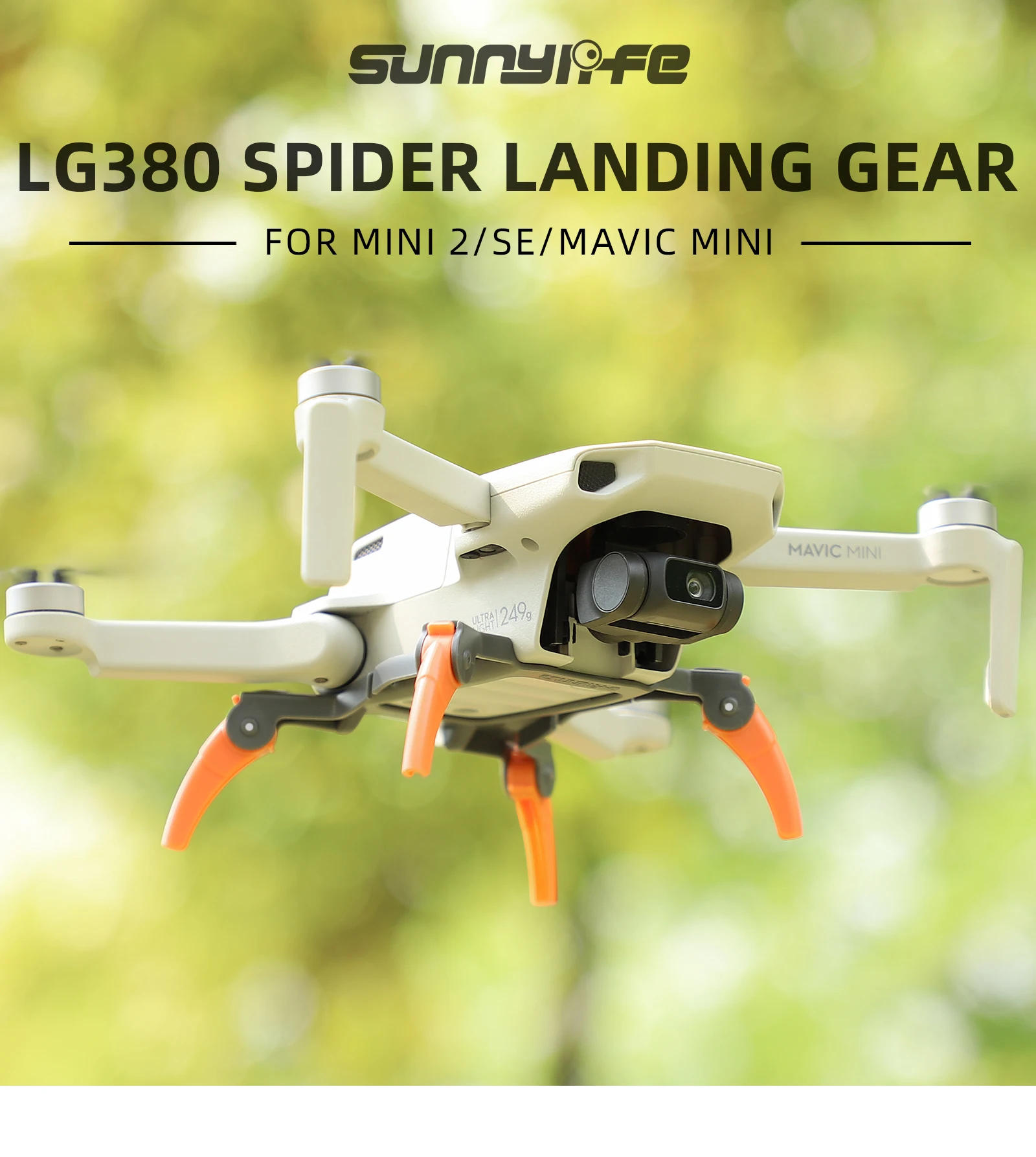 Description Picture 2 of itemFor DJI Mini 4K/Mini 2 / Mavic Mini / Mini Se Landing Gear Heightened Extender Landing Legs Accessories