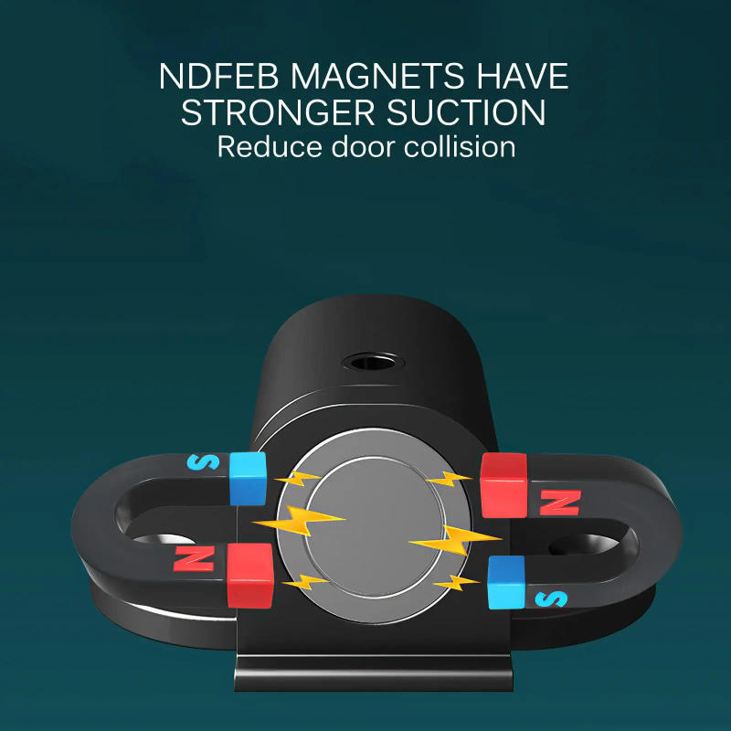 Description Picture 4 of item2pc/1pc Adjustable Invisible Magnetic Door Stop Suction Punch-free Strong Magnetic Door Stopper Stopper for  Home Office Bedroom