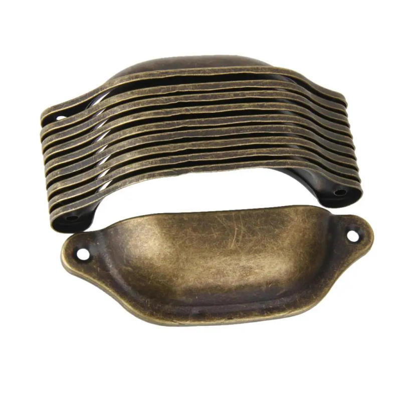 Description Picture 3 of item10pcs Set of Antique Cupboard Cabinet Cup Furniture Dresser Shell Pull Handles