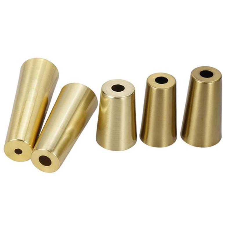 Description Picture 4 of item1pcs Foot Solid Copper Tip Furniture Leg Cover Brushed Brass Table Chair Cylinder/Cone Cap Protect Decor Bottom Safe Pad