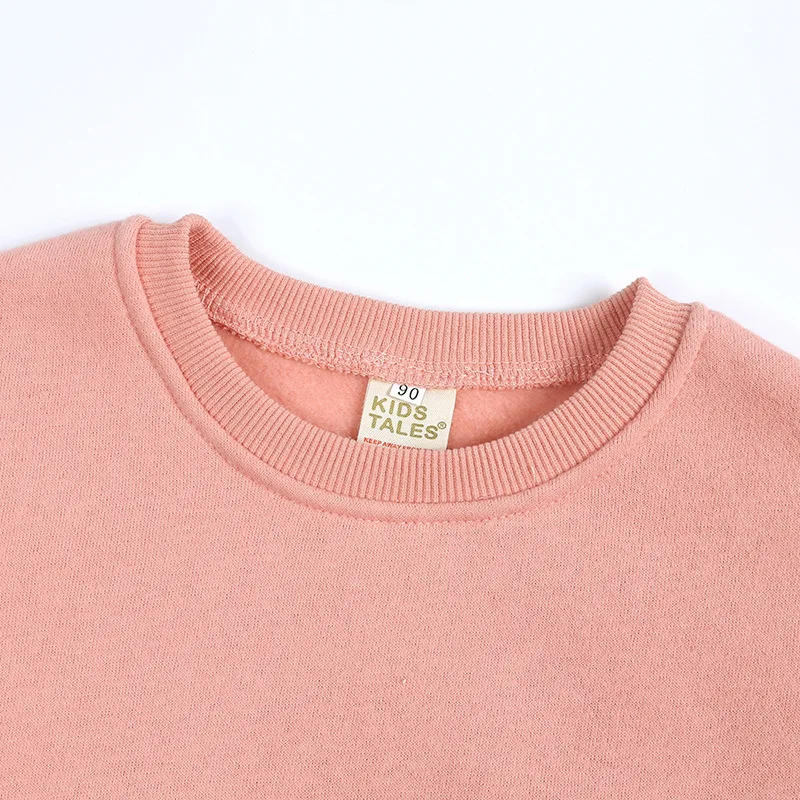 Description Picture 6 of item2025 Autumn Winter Warm Fleece Kids Baby Boys Girls Sweatshirts Cotton Bear Ears Hoodies Children's Sport Shirt 1-4Year Kid Tops