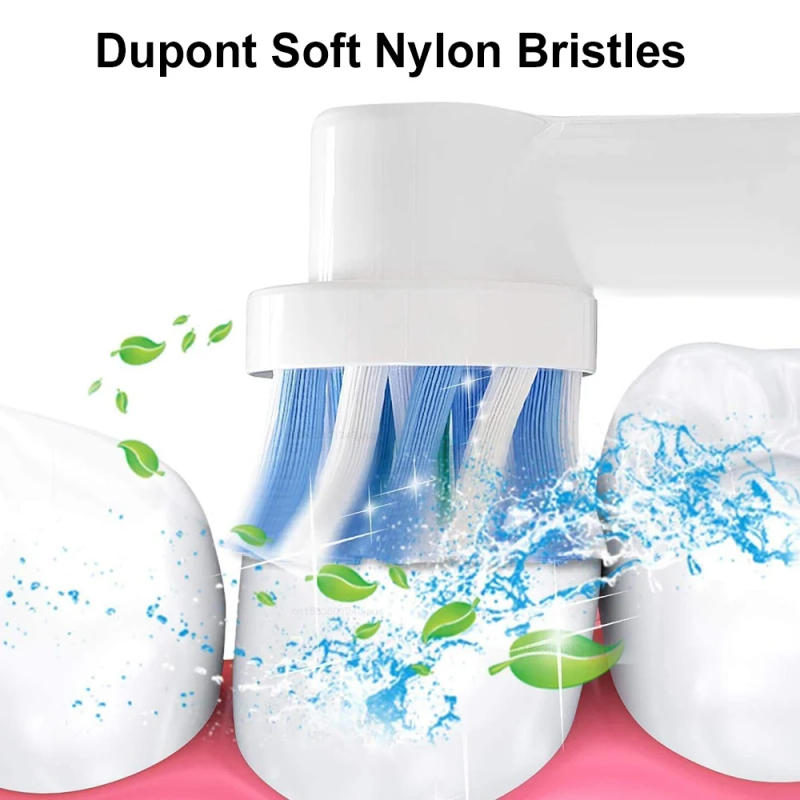 Description Picture 3 of itemReplacement Toothbrush Heads Electric Toothbrush Nozzles Rotary Replacement Electric Brush Heads 4/8/16PCS Soft Toothbrush Heads